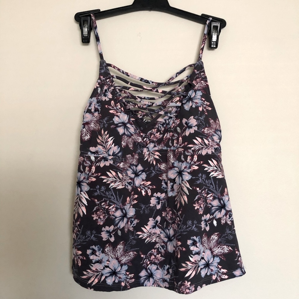 Wave Zone Strappy Tankini Swimsuit